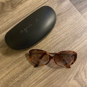Agnes B Round Sunglasses with box